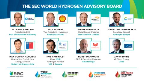Sustainable Energy Council Announces World Hydrogen Advisory Board of Industry Leaders